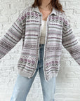 The Fair Isle Flower Cardigan (XL)