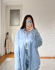 The Baby Blue Gingham Button Up (L)