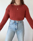 The Auburn Cable Knit Sweater (L)