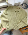 The Matcha Linen Button Up (XL)