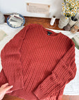 The Auburn Cable Knit Sweater (L)