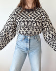 The Bonfire Pattern Wool Sweater (L)