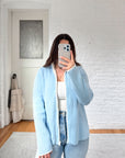 The Sky Blue Zipper Cardigan (M)