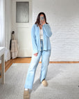 The Sky Blue Zipper Cardigan (M)