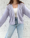 The Lilac Crochet Cardigan (L)