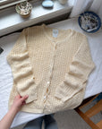 The Pale Yellow Crochet Cardigan (L)