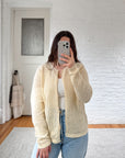 The Pale Yellow Crochet Cardigan (L)