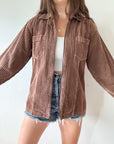 The Cocoa Corduroy Zip Up (M)