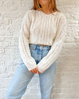 The Ivory Collared Cable Knit (M)
