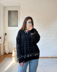 The Coffehouse V Neck Sweater (L)