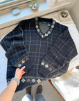 The Coffehouse V Neck Sweater (L)