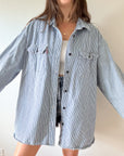 The Pinstripe Levi’s Button Up (XXL)