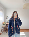 The Navy Flower Pot Sweater (L)
