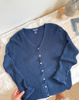 The Navy Ribbed Cardigan (L)