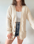 The Cream Cable Knit Cardigan (M)