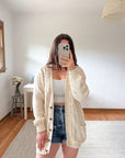 The Cream Cable Knit Cardigan (M)