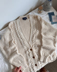 The Cream Cable Knit Cardigan (M)