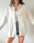 The Cream Acorn Button Up (L)