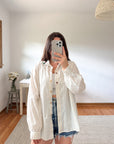 The Cream Acorn Button Up (L)