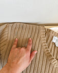 The Wide Ribbed Beige Sweater (L)