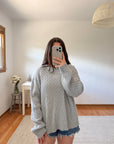 The Grey Cable Knit Sweater (XL)