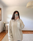 The Eggshell Squiggle Sweater (L)