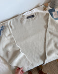 The Eggshell Squiggle Sweater (L)