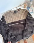 The Two Toned Brown Sweater (L)