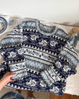 The Blue Toned Granny Sweater (L)