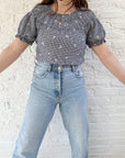 The Gingham Floral Top (S)