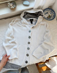 The Hooded Shell Button Cardigan (L)