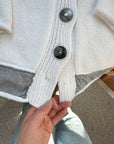 The Hooded Shell Button Cardigan (L)