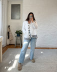 The Hooded Shell Button Cardigan (L)