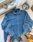 The Midwash Denim Button Up (L)