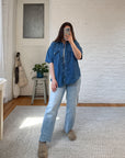 The Short Sleeve Western Button Up (S)