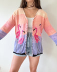 The Sunset Flamingo Cardigan (M)