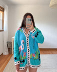 The Tropical Flamingo Cardigan (M)