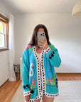 The Tropical Flamingo Cardigan (M)