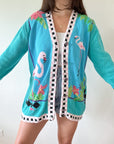 The Tropical Flamingo Cardigan (M)