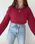 The Cranberry Marled Sweater (L)