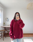 The Cranberry Marled Sweater (L)
