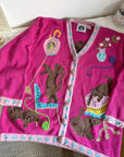 The Cat Birdhouse Cardigan (L)