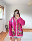 The Cat Birdhouse Cardigan (L)