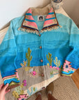 The Southwest Cacti Cardigan (L)