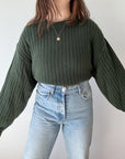 The Forest Green Ribbed Sweater (XXL)