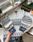 The Frosty Fair Isle Quarter Zip (L)