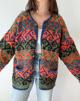 The Thanksgiving swirl Cardigan (XL)