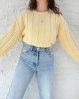 The Lightweight Pale Yellow Sweater (L)