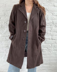 The Chocolate Brown Wool Coat (M)