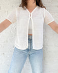 The Crochet Half Button Cardigan (M)